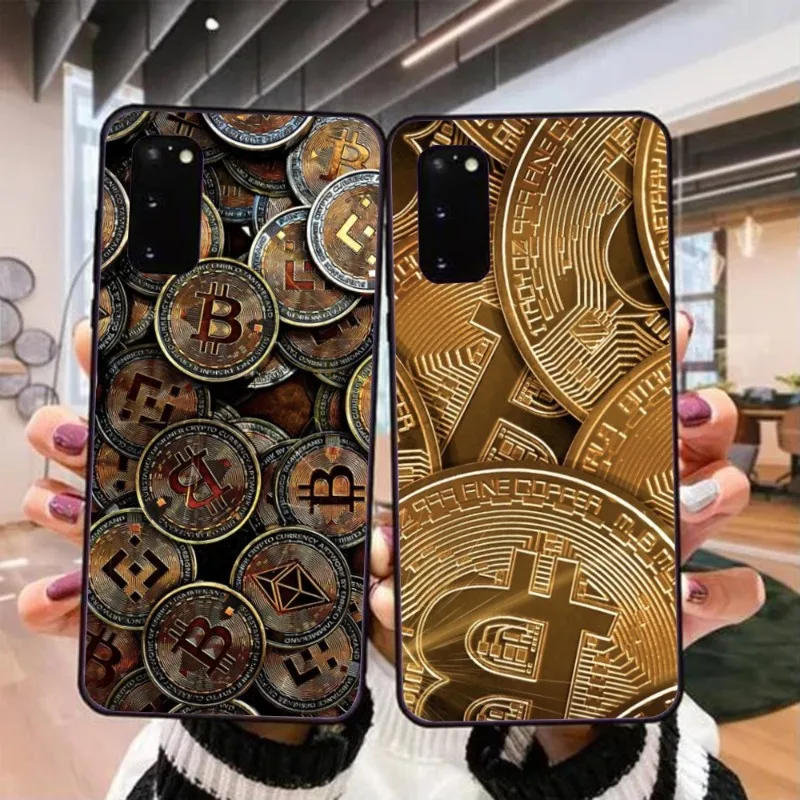 Виртуальная валюта Bitcion для Realme GT 2 9i 8i 7i Pro X50 X2 C35 C21 C20 C11 C3, черный мягкий чехол для телефона
