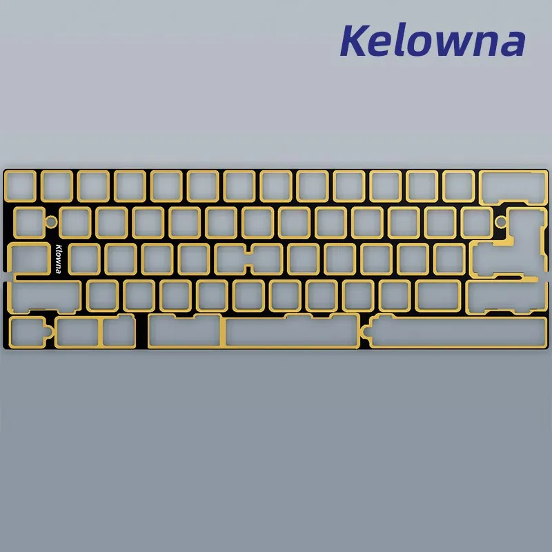 

Клавиатура Kelowna Fr4 из стекловолокна погружное золото 60% расположение пластины левое переключение не лево для фотоэлементов GH60 ввинчиваемая