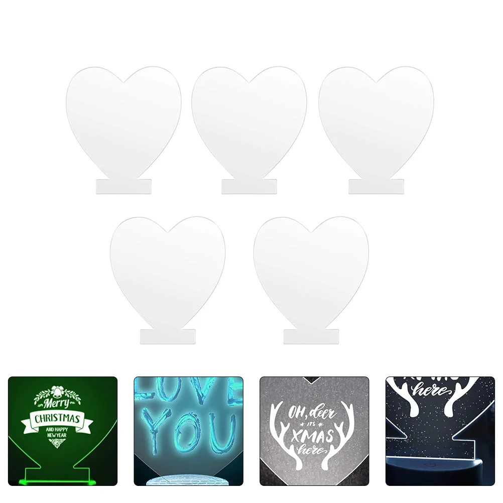 

Acrylic Light Led Sign Plate Heart Sheets Lamp Sheet Panel Base Diy Boards Cake Glassclear Table Board Signs Blank Plates Craft