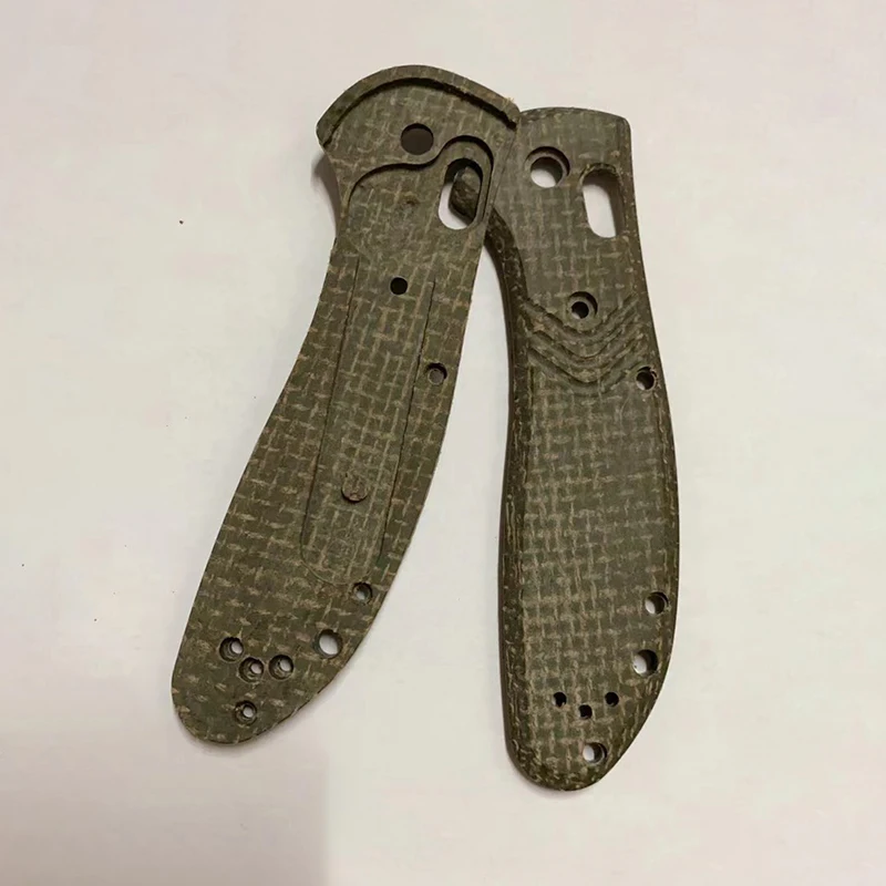

Thin Flax Micarta Folding Knife Scales Handle Patches For Genuine Benchmade Griptilian 550 551 Series Grip DIY Making Accessory