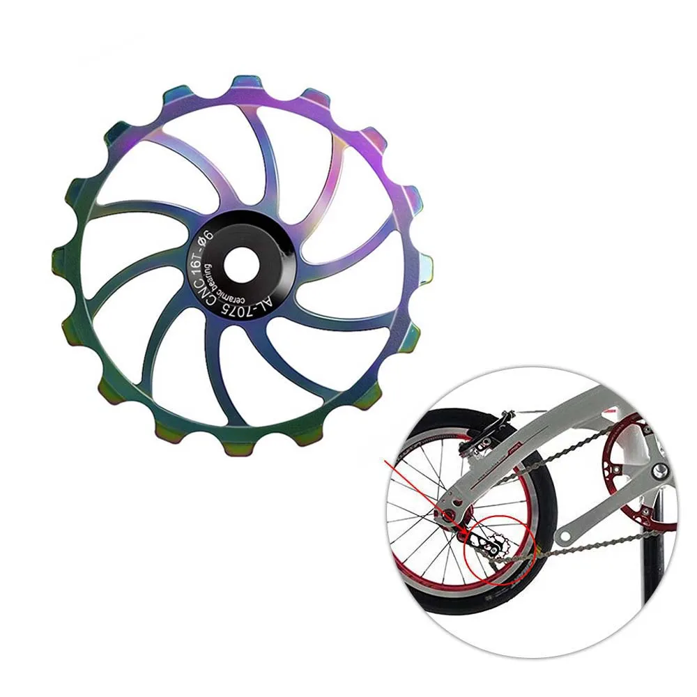 

Горный велосипед 14T 16T Коробка передач керамический алюминиевый сплав направляющий ролик направляющее колесо задний переключатель подшипник