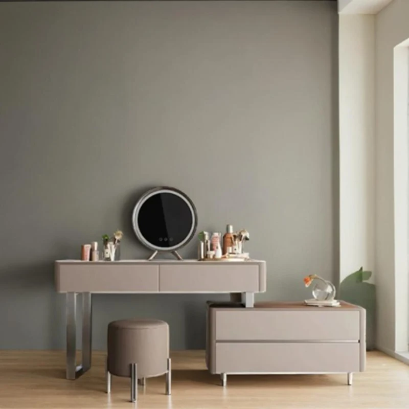 Столик для макияжа зеркало шкаф органайзер Минималистичная мебель гардеробные