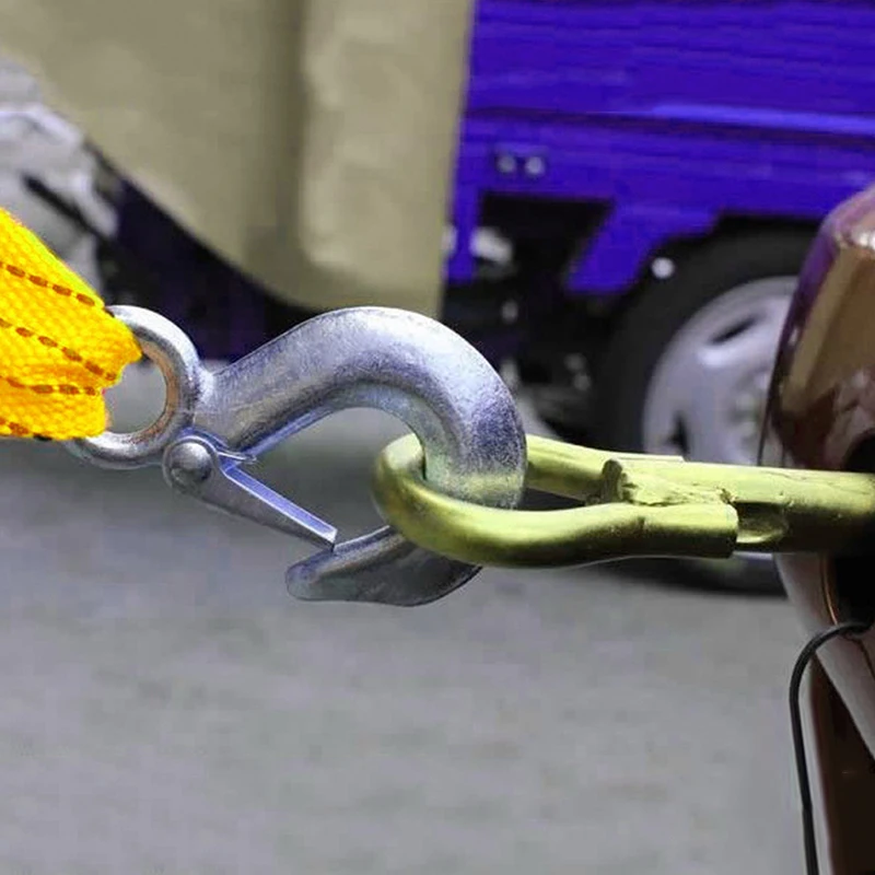 1 Stuks 4 м авто Sleepkabel Zware 3 тонны Aanhangwagen Touw Slepen Trekkabel Riem Haken Van Weg Herstel автоаксессуары