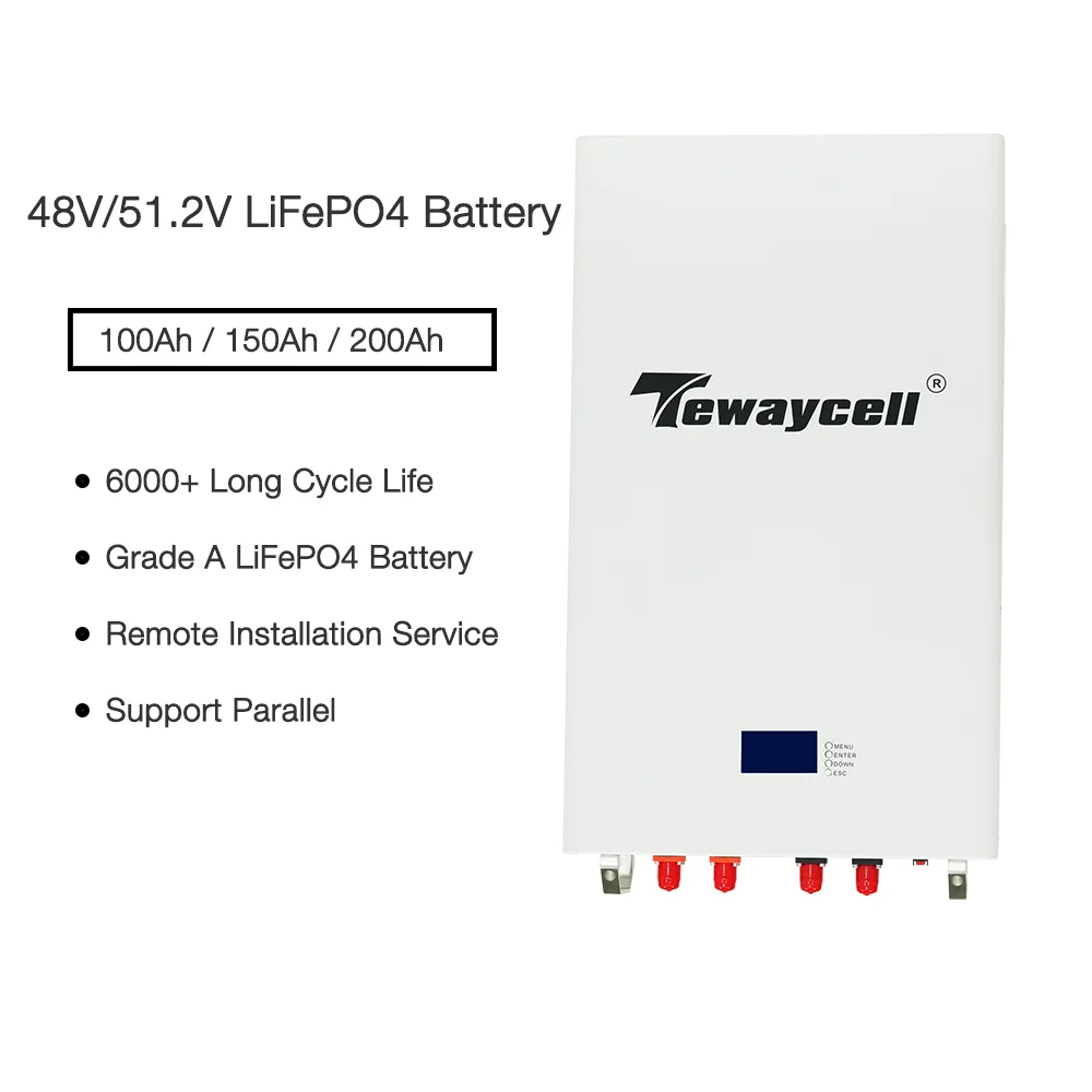 Фото Tewaycell 48 В 100 Ач 200 Ач Powerwall 5 кВтч 10 кВтч LiFePO4 аккумулятор с RS485 CAN 6000 циклов Встроенная солнечная система BMS БЕЗ TAX №4