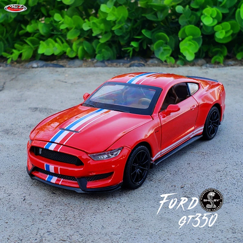 

MSZ 1:32 Ford Shelby GT350 Pull Back Car Alloy Model Diecast Metal Vehicles Car Model Simulation Collection Childrens Toy Gift