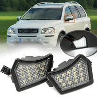 2pcs led under mirror puddle light for volvo xc90 s40 s60 v50 v60 c30 for jaguarpuddle lamp under mirror welcome lamp