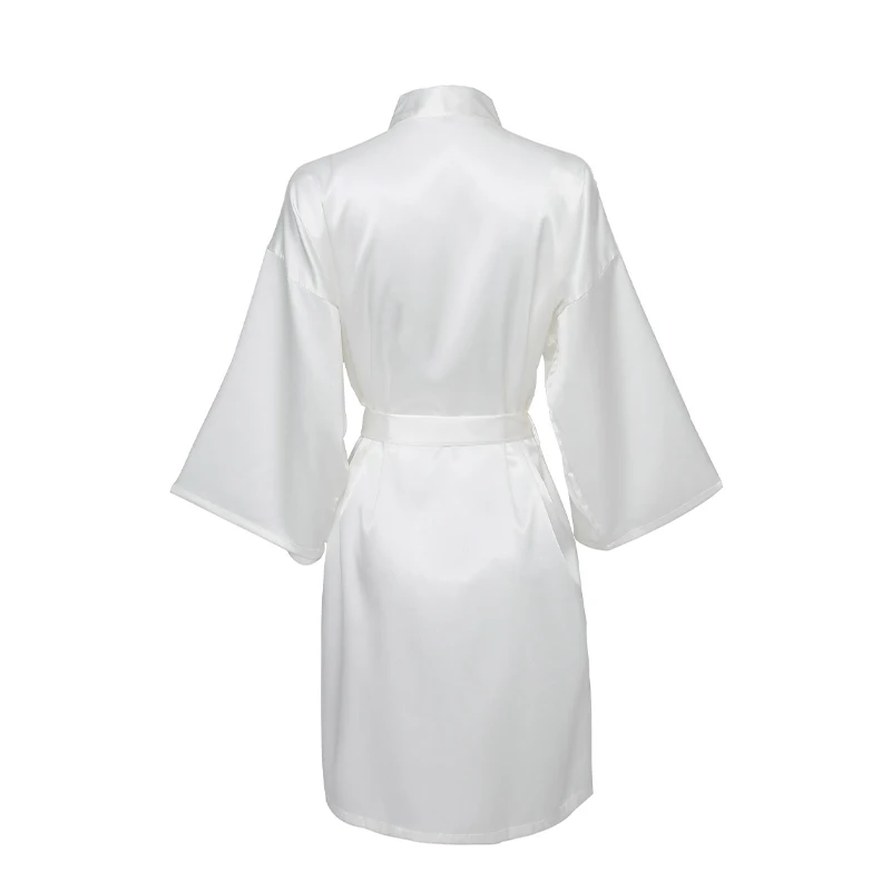 luxury robe Gown Robes Satin Silk Bride Robe Wedding Robe Bride Bridesmaid Dressing Gown Bridesmaid White
