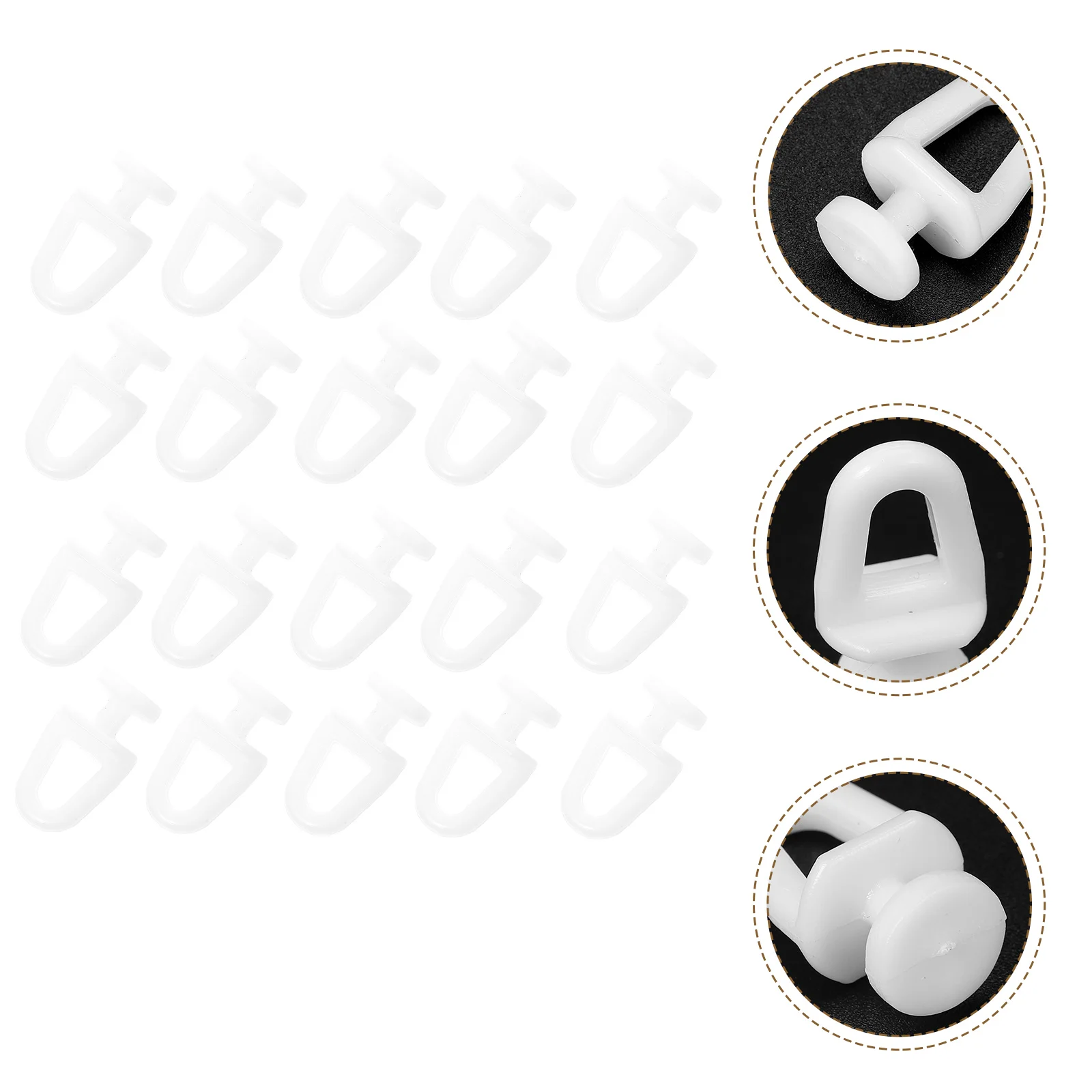 

200 Pcs Curtain Rod Pulley Glider Wheel Ceiling Drapery Runner Track Rollers Silent