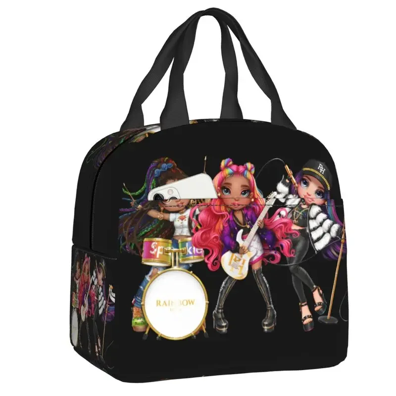 Ланч-бокс Rainbow High Rockers Band Унисекс Термоизолированная Большая Сумка Школьная Для