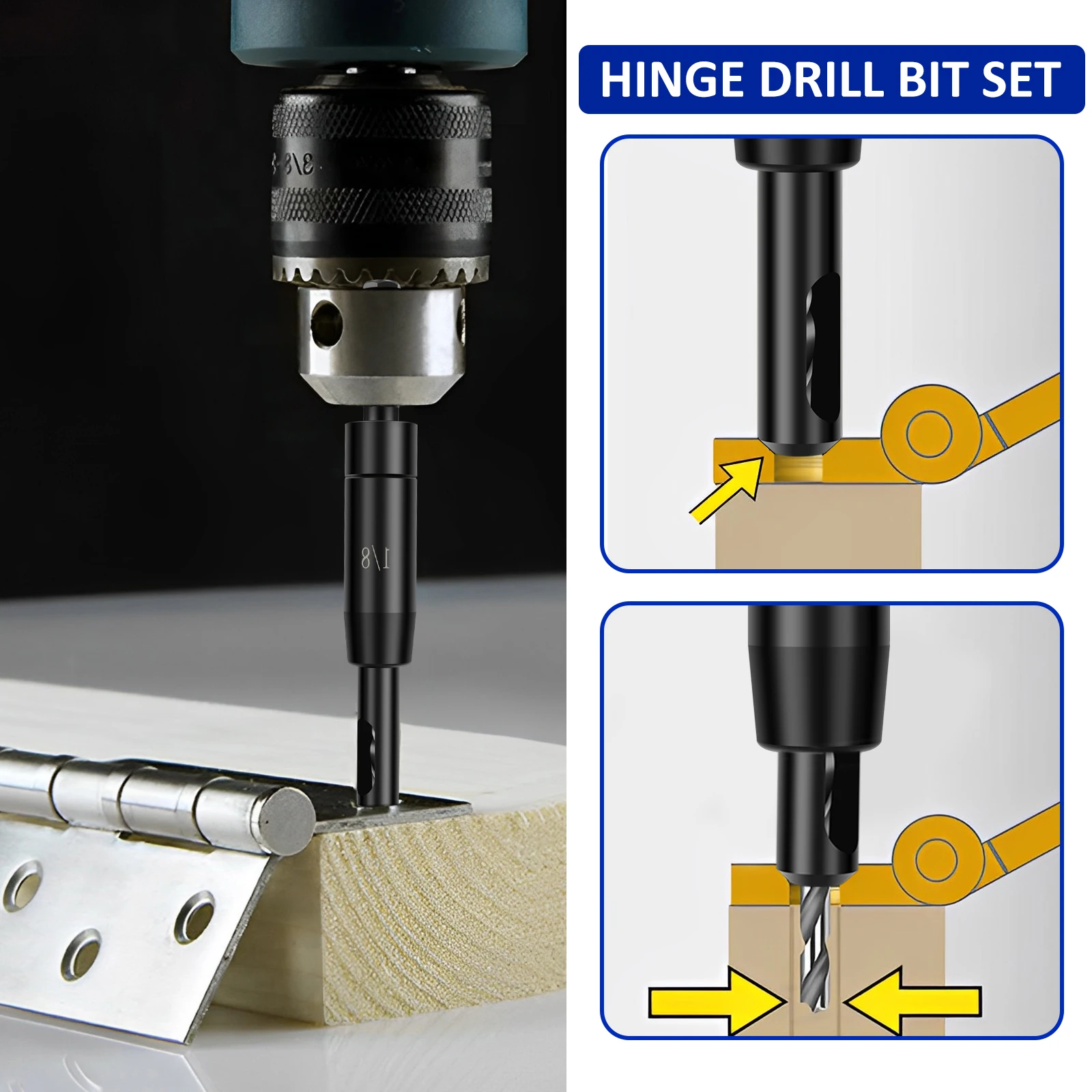 Набор самоцентрирующихся шарниров 6 шт. с держателем бит шестигранный хвостовик
