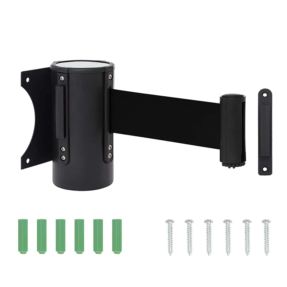 

Crowd Control Barriers and Line Dividers by DuraSteel Indoor and Outdoor Retractable Wall Mount Caution Belt
