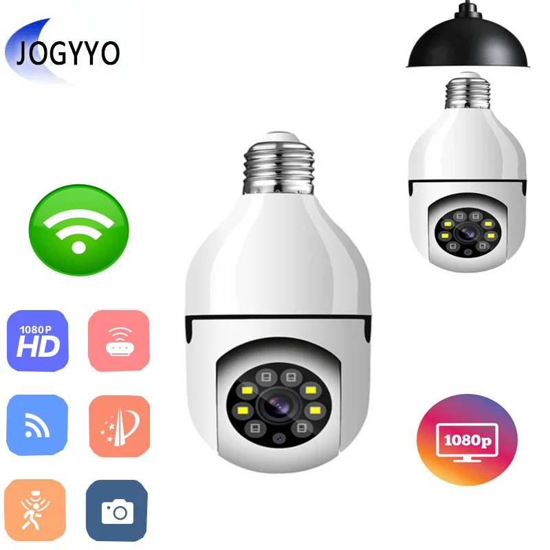 

Беспроводная панорамная камера 1080P с поворотом на 360 градусов с автоматическим отслеживанием Wifi IP лампочка для безопасности Удаленный прос...