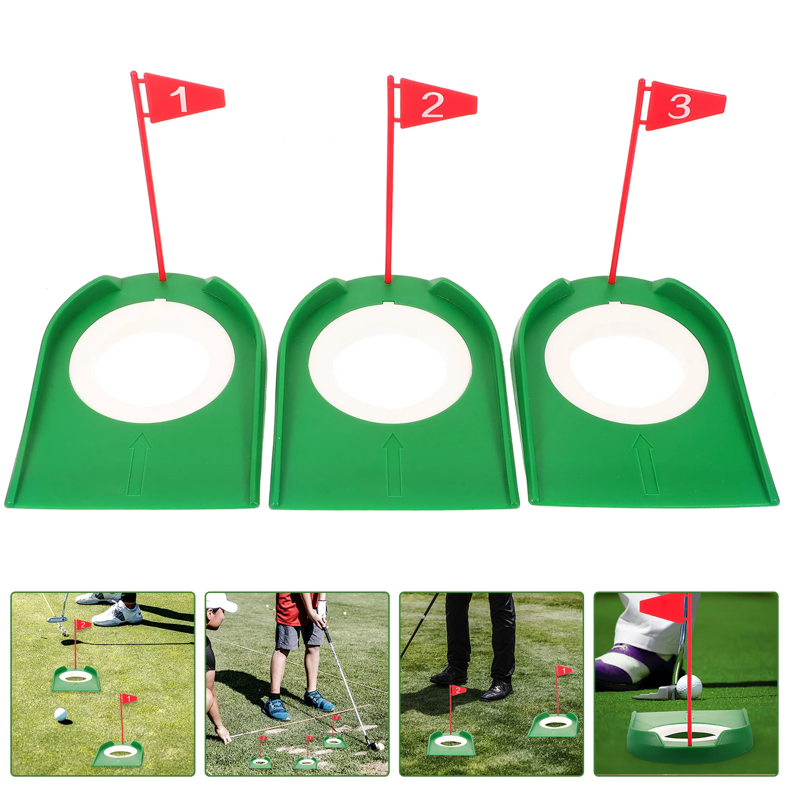 

3Pcs Golfs Putting Cup Tool Small Putting Cup Golfing Hole Cups Golfs Training Aid Golf Practice Tool