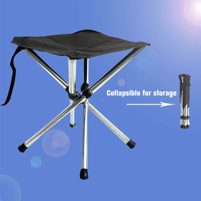 

Retractable Folding Stool for Outdoor Travel Portable Stainless Steel Breathable Fabric Fishing Barbecue Camping Chair Bench