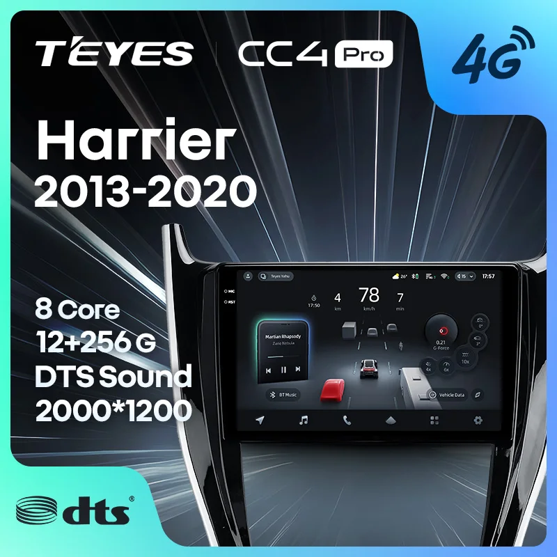 Фото TEYES Тиайс CC4 PRO Штатная магнитола For Тойота Харриер XU60 For Toyota Harrier XU60 2013 - 2020 автомагнитола 2 DIN DVD GPS CarPlay Android Auto мультимедиа автомобиля головное магнитола №1
