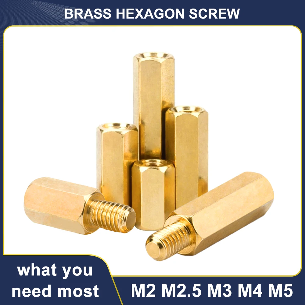 

M2 M2.5 M3 M4 M5 M6 PCB Spacer Motherboard Brass Hex Standoff PC Board Stand off Column Stud Copper Pillar Hexagon Bolt Screw