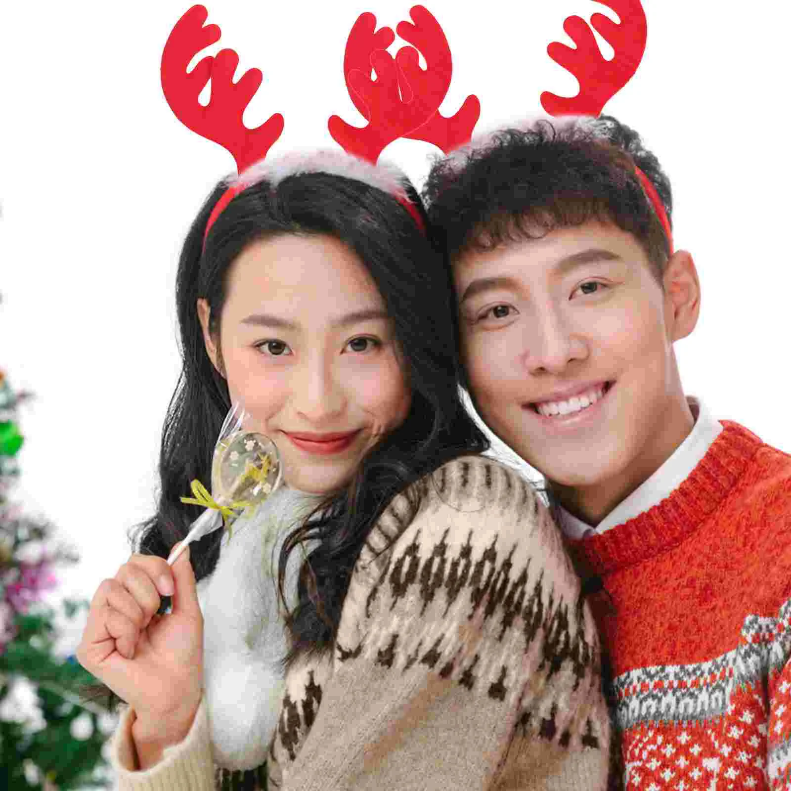 

30 Pcs Headband Deer Antlers Costume DIY Supplies Suite Christmas Accessories Making Kit Hair Decorations Party Miss