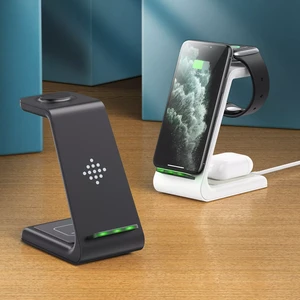3 in 1 Wireless Charger Stand For iPhone 13 12 Pro Max Samsung Fast Charging Induction Chargers For Apple Watch 7 AirPods Pro 3