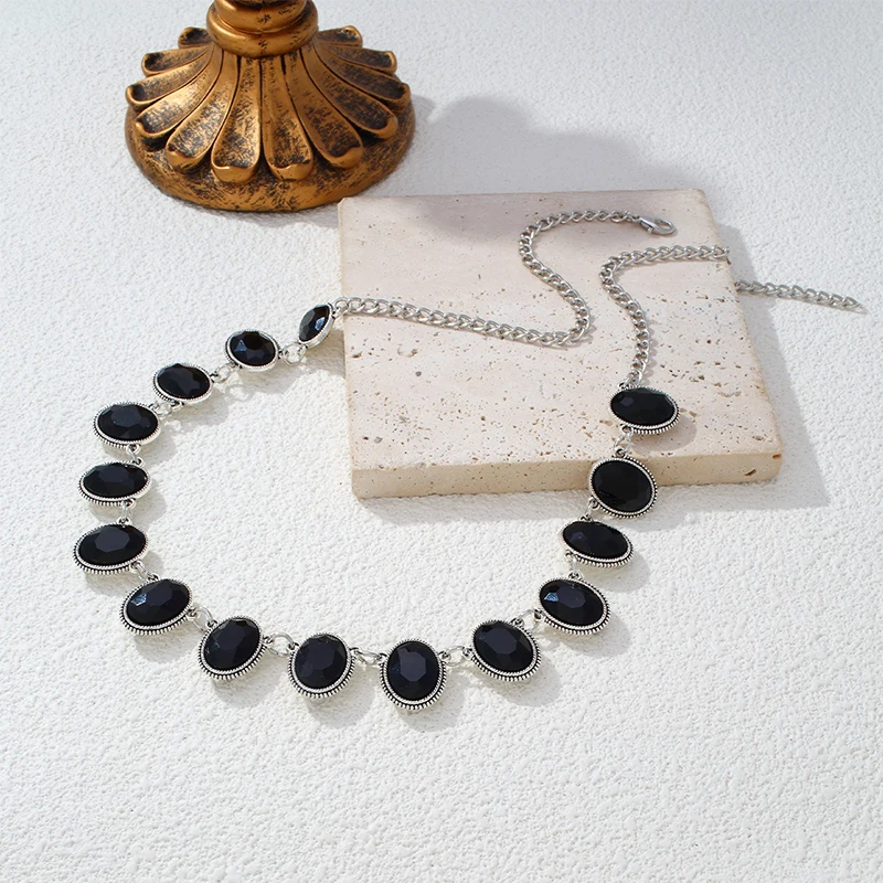 Элегантный комплект украшений из черных бусин для женщин индийские роскошные