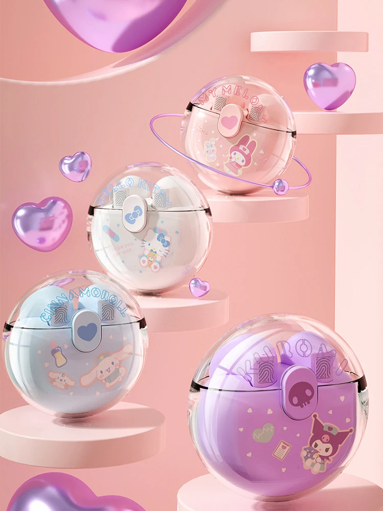 

Bluetooth-наушники Sanrio Kuromi с шумоподавлением и сенсорным управлением