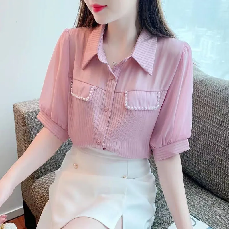 

3XL Size Blouse Women Tops Chiffon Women 2022 Shirts For Women Elegantes Femeninas Spring Summer Top