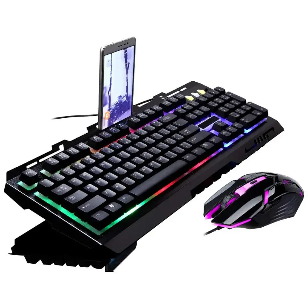 

Keyboard and Mouse Combo G700 104 Keys Wired Ergonomic LED Backlit PC Gaming Keyboard Mouse Set for PC Gamer