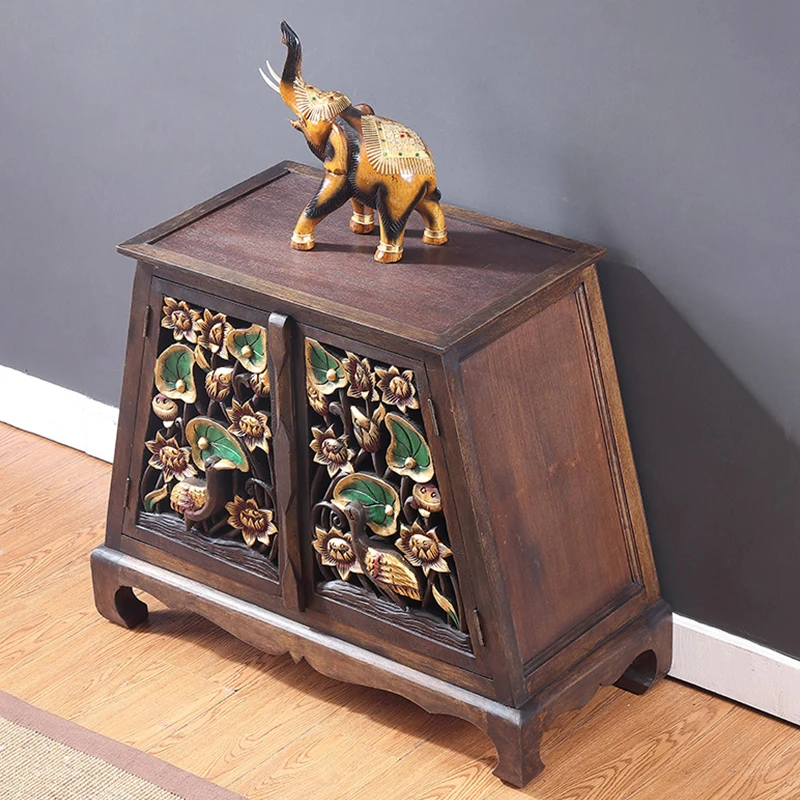 

New Chinese bedroom small bedside table modern simple furniture home stay retro decoration storage porch cabinet