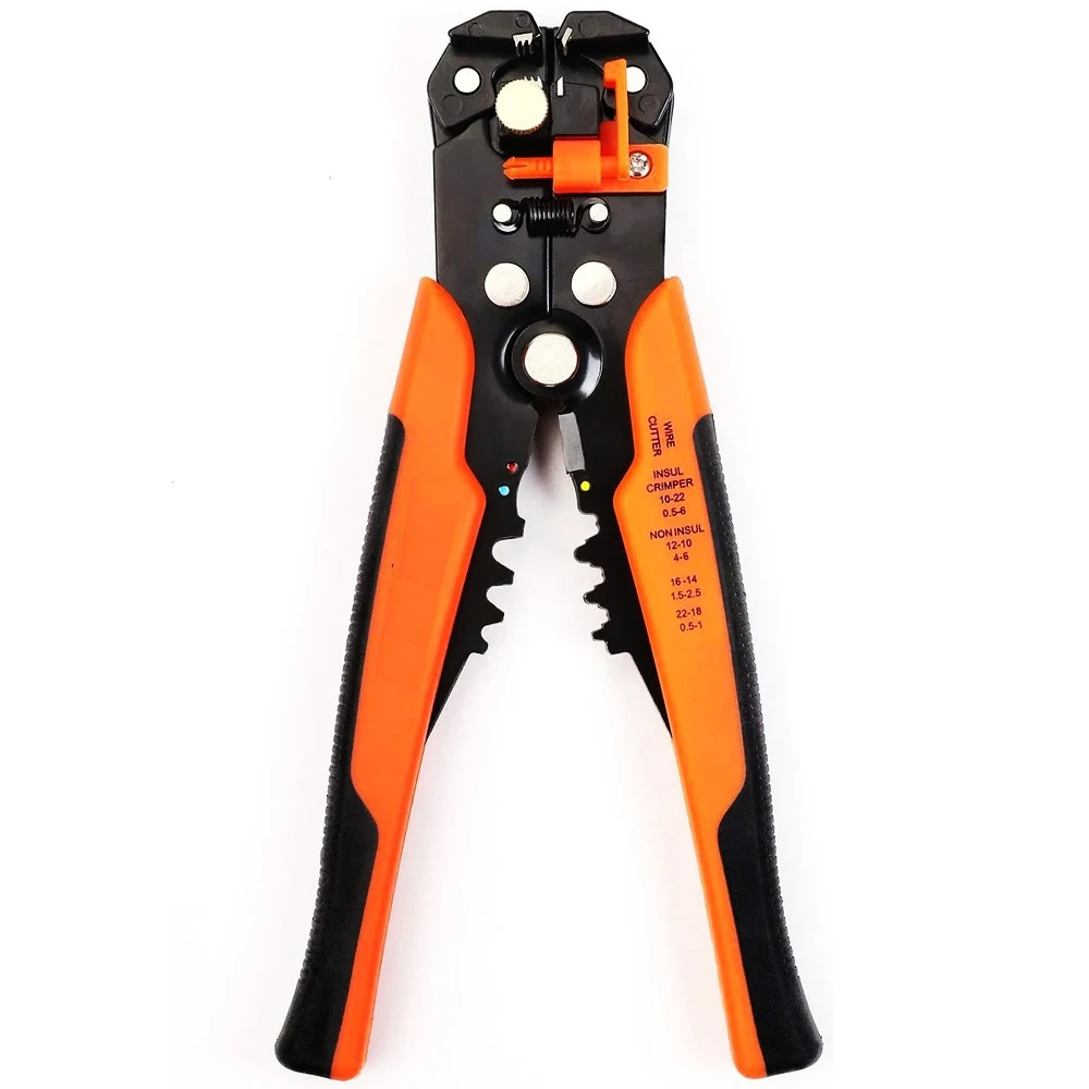 

Wire Stripping Tool Self-adjusting 8" Automatic Wire Stripper/Cutting Pliers Tool for Wire Stripping Cutting Crimping 10-22 AWG