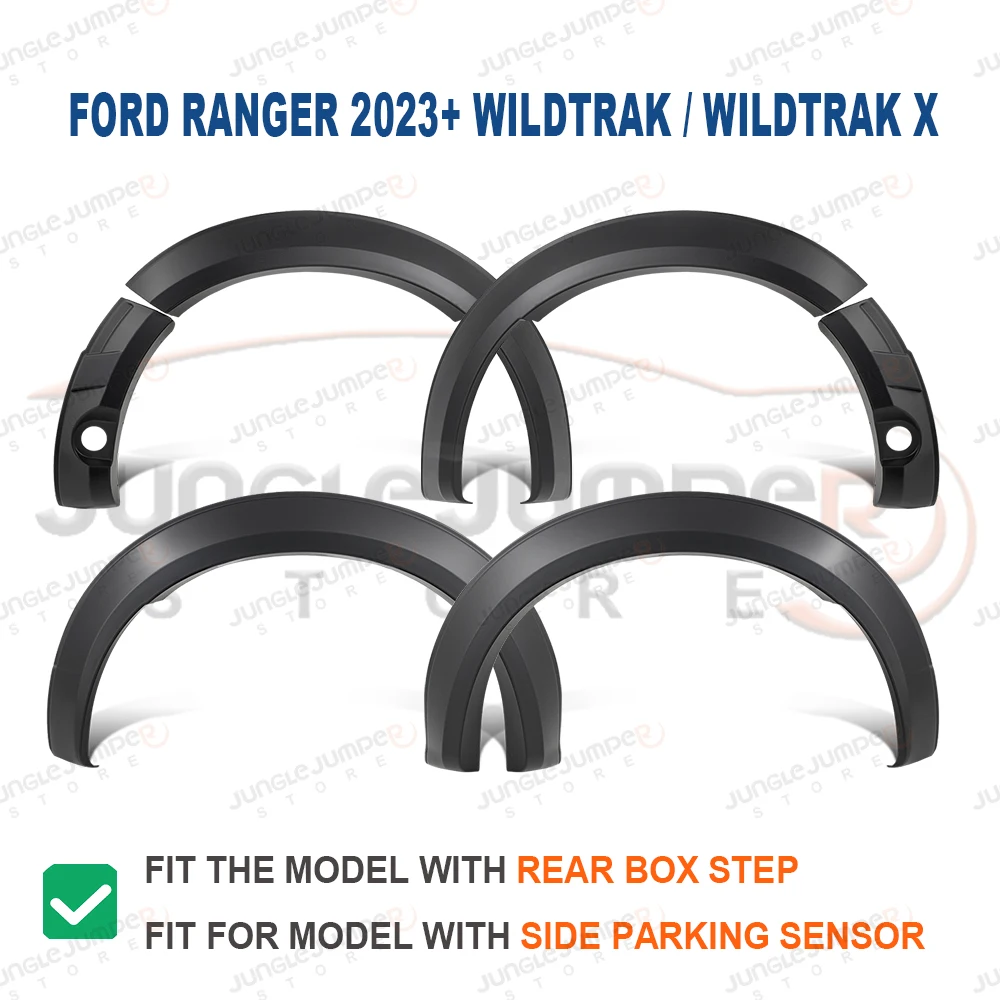 

5-дюймовые расширители крыльев, колесная арка для Ford Ranger Next Gen T9 2023 2024 2025 Wildtrak Wildtrak-X, двойная кабина, внешние аксессуары для автомобиля