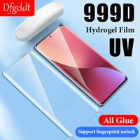 full cover uv hydrogel film for xiaomi 12 12x 11t poco x3 m3 m4 f3 f4 gt screen protector redmi note 11 10s 9 pro k40 k50 gaming
