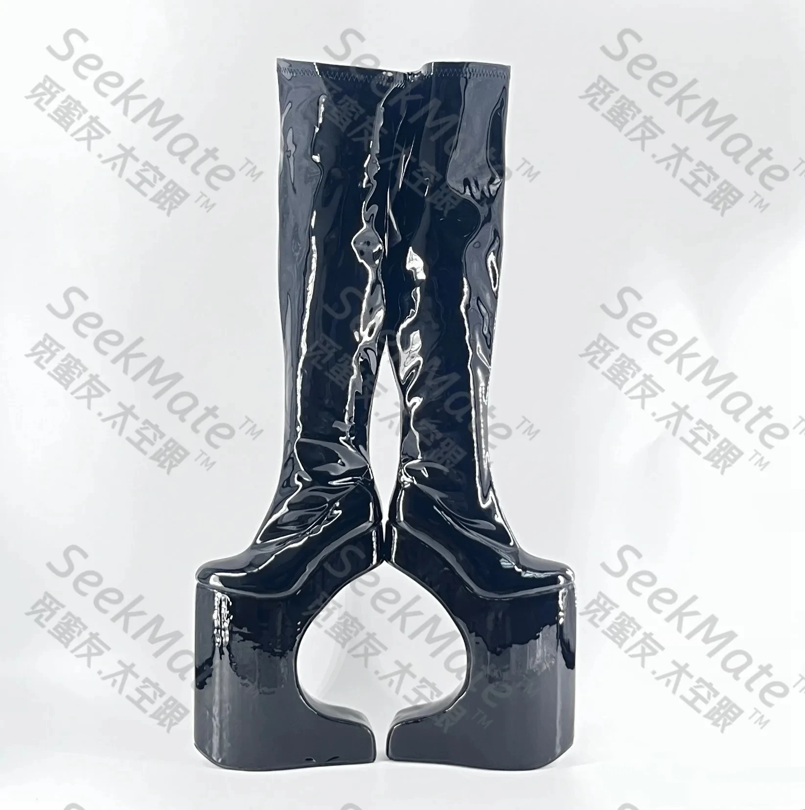 Каблук стриженый на платформе и высоком каблуке 30 см цвета в ассортименте