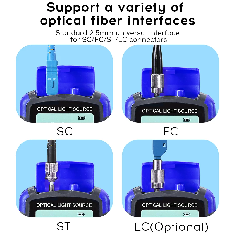 COMPTYCO AUA-MC1315 Rechargeable Mini Stable Light Source 270Hz/1000Hz/2000Hz Single Mode 1310nm/1550nm Fiber Optic Tester Tools