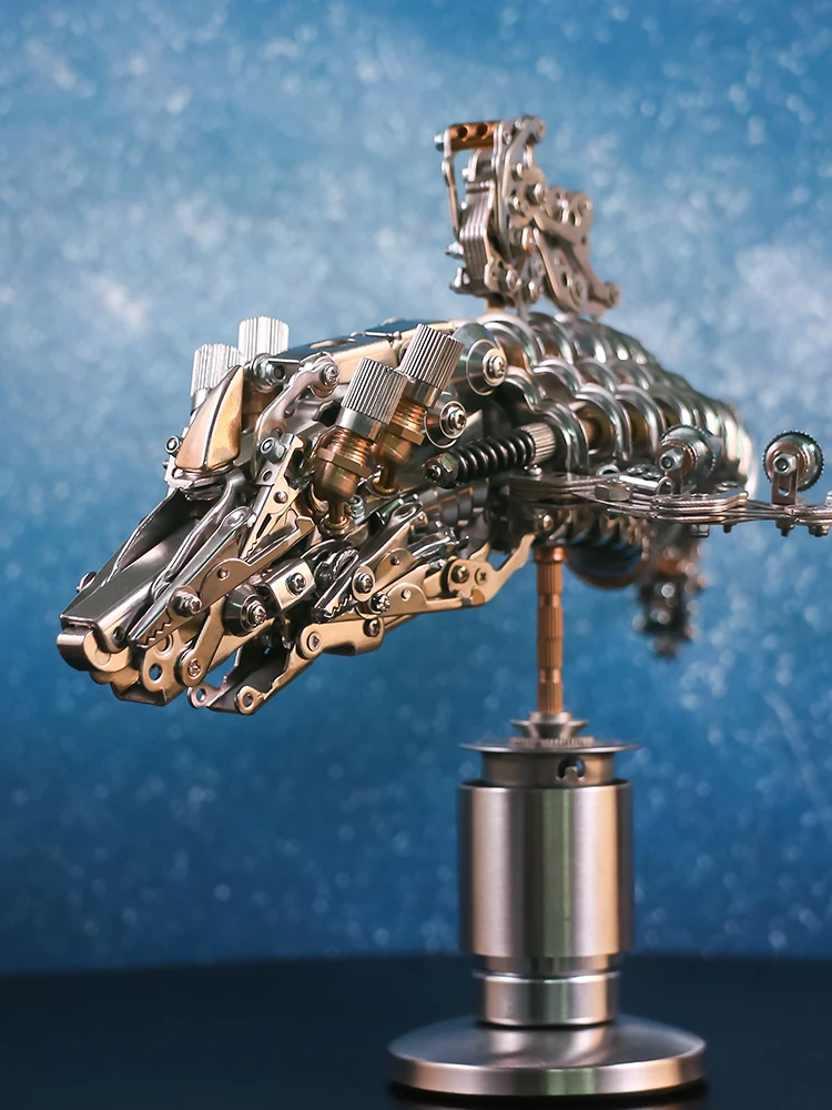 Механический зубчатый кит металлический сборочный комплект 3D DIY украшения