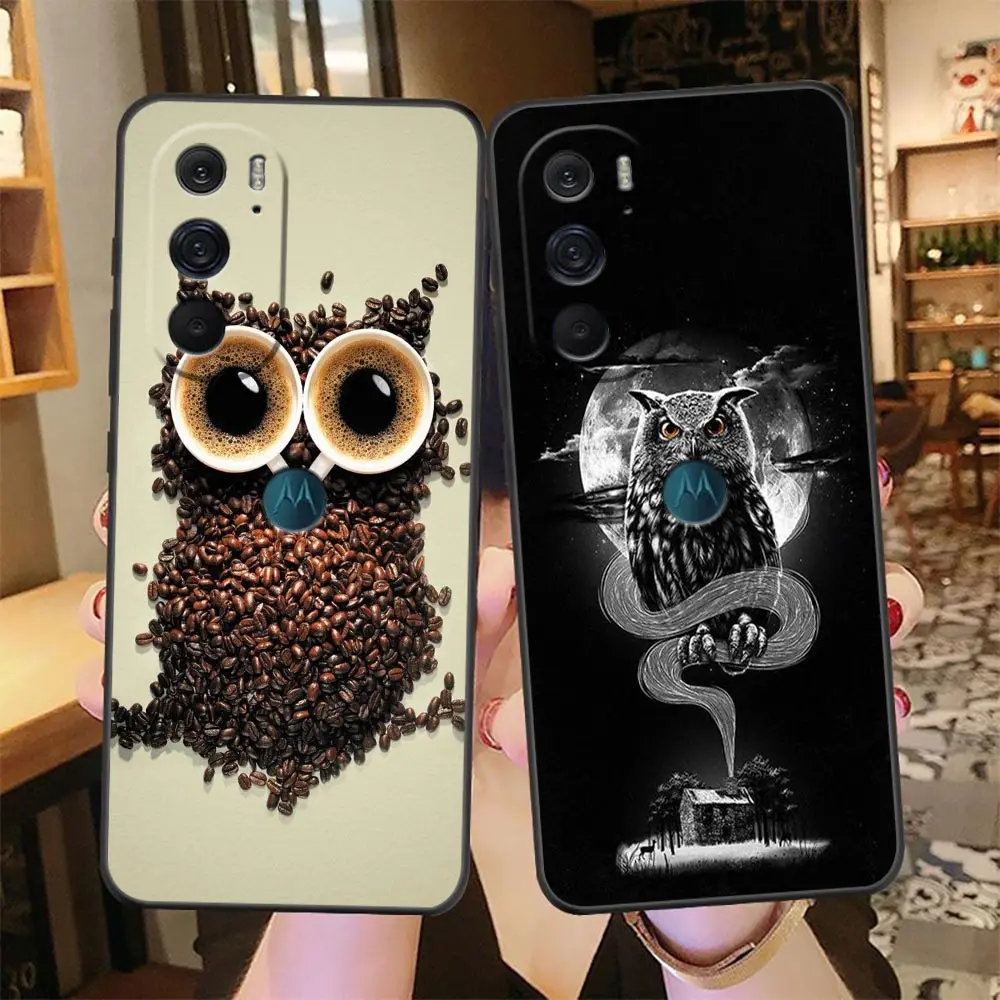 

Cartoon Cute Owl Art Case For Moto G30 G31 G50 G51 G60 G71 G8 G9 Play G22 G200 5G Edge 20 Lite S30 X30 G Stylus 30 Pro Plus Case