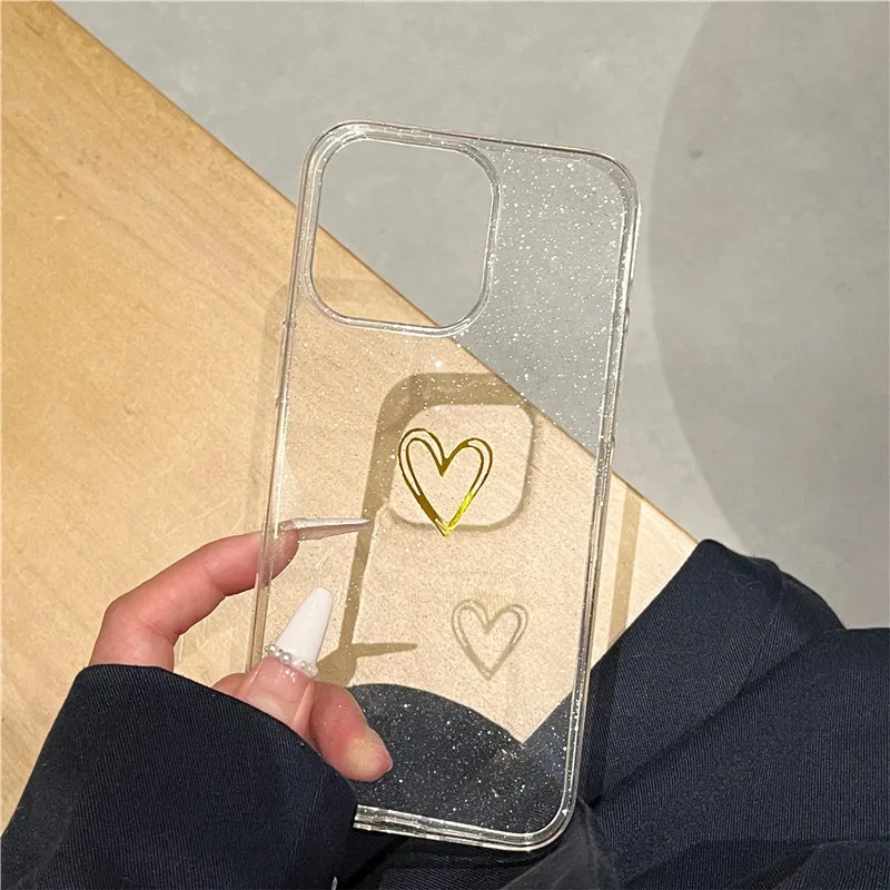 Чехол Lovebay с блестками для iPhone 15 11 12 13 14 Pro XS XR 7 8 Plus