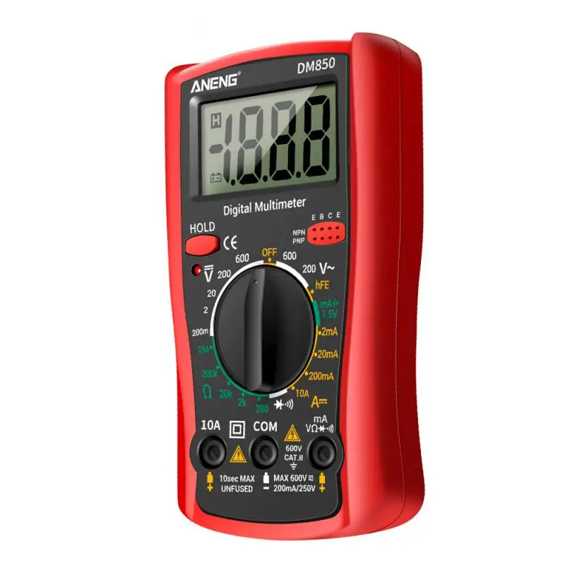 

Multifunctional Voltmeter 6000 Counts Resistance Ohm Cap Hz Digital Multimeter Fire Wire Tester Professional Current Tester 600a