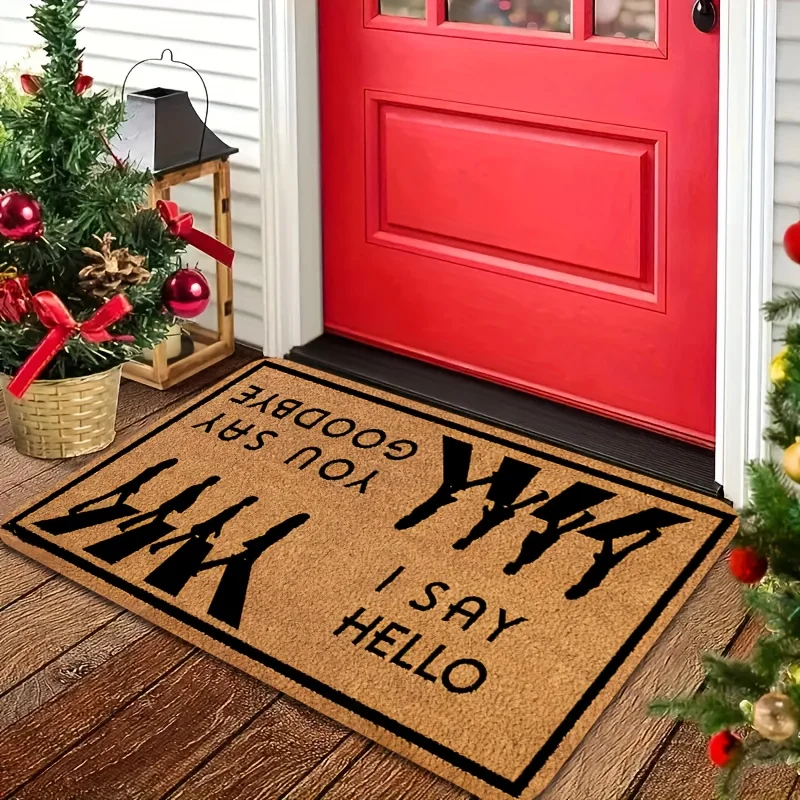 

Дверной коврик «I Say Hello, You Say Goodbye» из полиэстера
