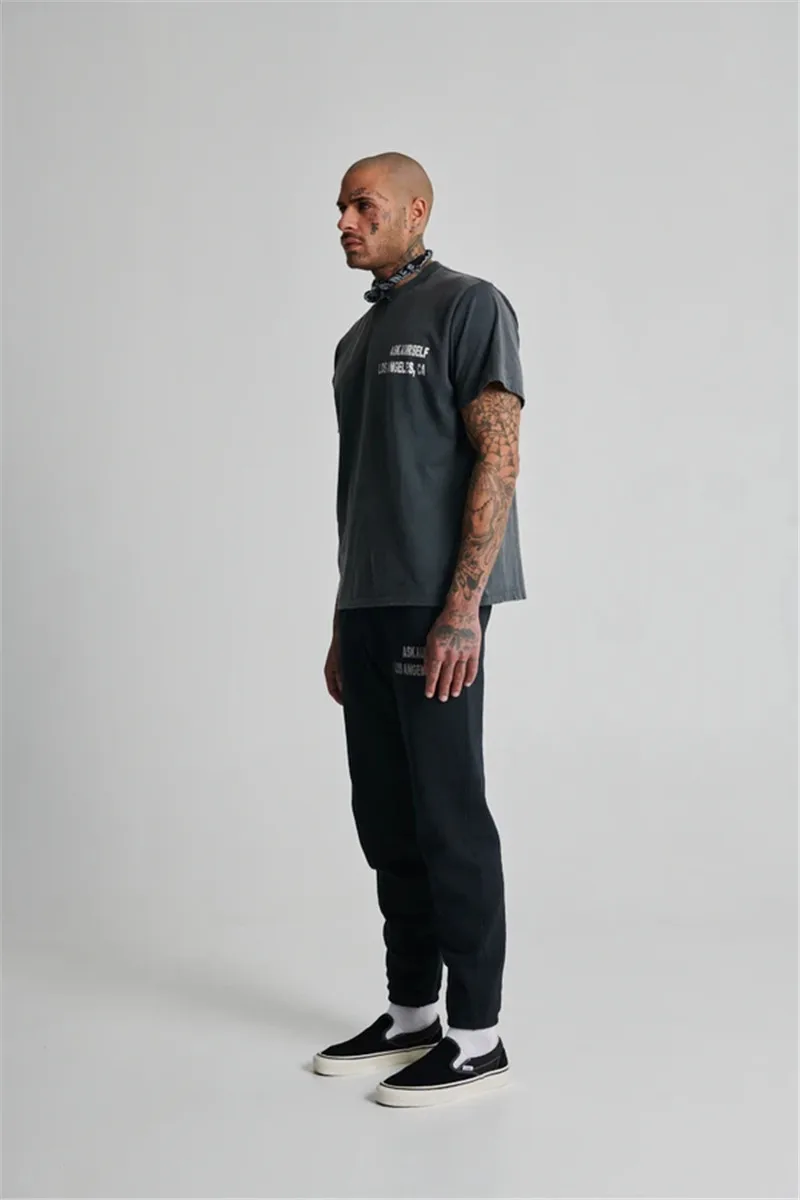 Футболка ASKYURSELF разных цветов для мужчин и женщин свободная черная футболка с