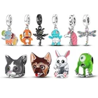 2021 новые серебряные аниме Мультяшные бусины-шармы в форме животных подходят для оригинального браслета Пандоры, женский кулон сделай сам, ювелирные изделия