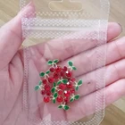 20 шт.лот, украшение для ногтей из вишневого металла, Красный Кристалл, горный хрусталь, драгоценный камень, прелести, сладкие фрукты, сплав, сделай сам, маникюрные детали для ногтей, B-2