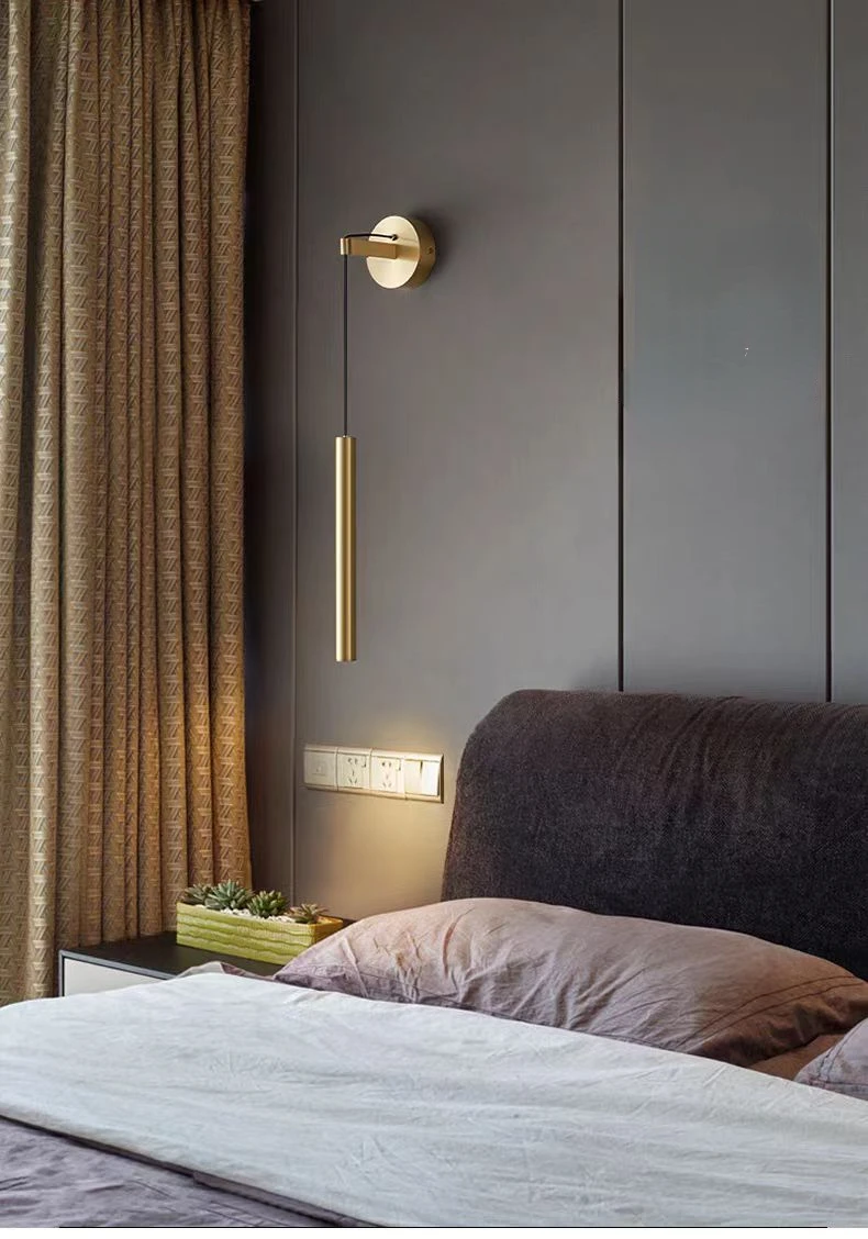 Светильник роскошные медные Настенные светильники с теплой атмосферой для