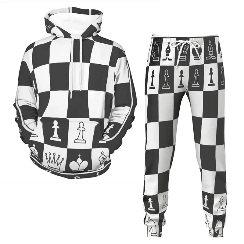 

Chess 3D Printed Autumn Tracksuit Hooded Sweatshirts and Pants Classic Men/Women Daily Casual Fashion Outfits 6 Styles XS-5XL