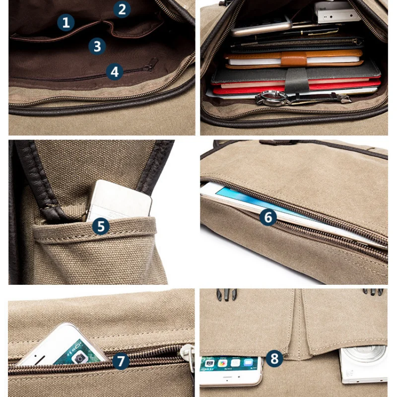 Portable Canvas Shoulder Bag Men's Fashion Casual Diagonal Span Bag Personality Messenger Bag for Men дорожная сумка Duffle Bag