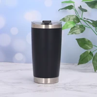 1pc 20oz solid portable stainless simple solid color steel vacuum tumbler insulated travel coffee mug cup flask
