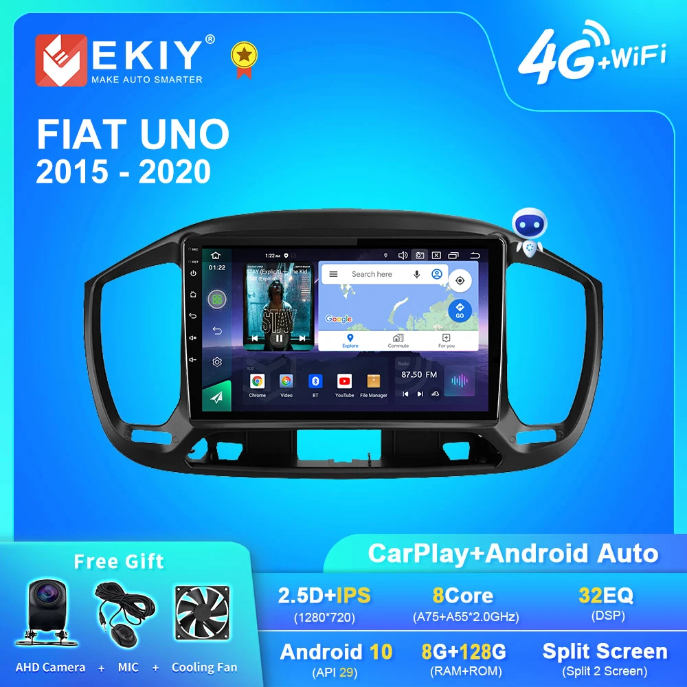 

EKIY Q7 Android 10 Авторадио для FIAT UNO 2015 - 2020 автомобильное радио Navi GPS мультимедийный видеоплеер стерео Carplay No 2Din DVD HU