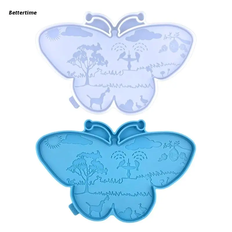 

B36D силиконовые формы для бабочек и смолы, силиконовая форма для эпоксидной смолы в виде животных, декор для настенных шкафов