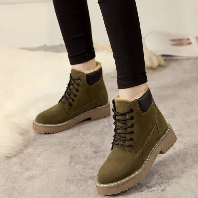

Martin Boots Women's Snow Boots Comfortable and Warm Short Tube British Students 2022 Winter New Plus Velvet Snow Boots