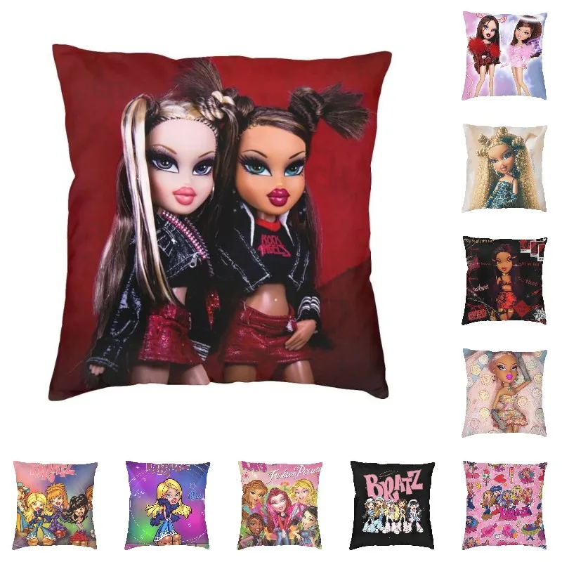 

Bratz Rock Angelz Cloe And Yasmin Luxury Pillow Cover Bedroom Decoration Car Cushion Case Personalized Custom Pillowcases