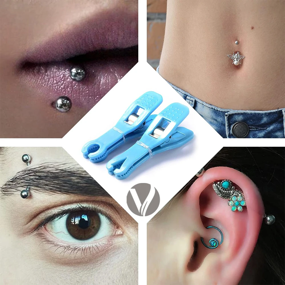 25 шт. стерильные круглые зажимы для пирсинга