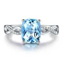 hoyon 2022 trend new aquamarine style ring for women inlaid topaz color stone jewelry engagement index ring for mom girl gift